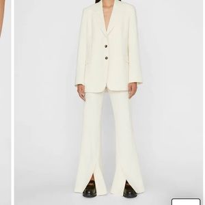 FRAME Slim Slit Hem Exaggerated Flare Pants